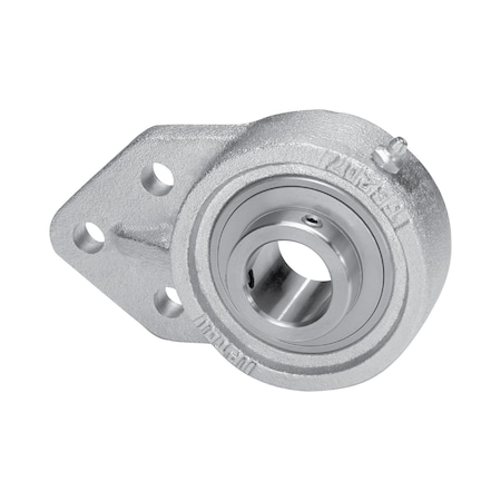 Iptci 3-Bolt Flange Ball Bearing Unit, 25 mm Bore, Nickel Plated Hsg, Hard Chrome Insert, Set Screw Lock CUCNPFB205-25MM